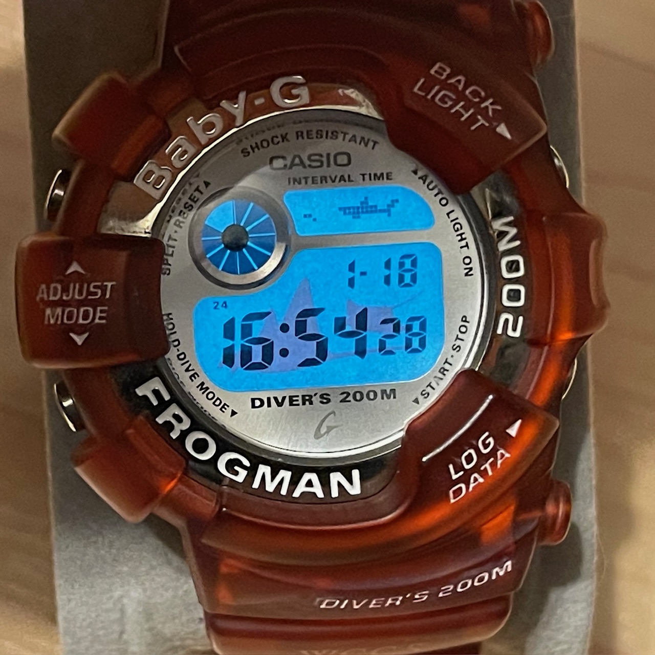 WTS] Casio G-Shock Baby-G Frogman Candy Apple Red Custom Jelly