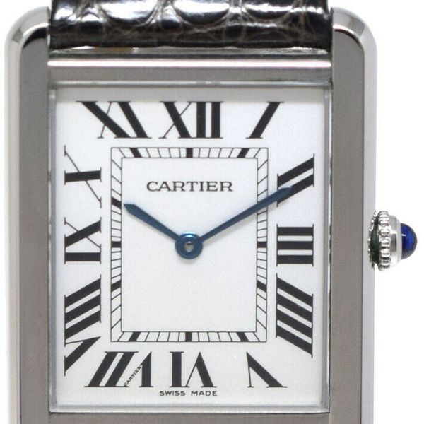 Cartier Tank Solo Stainless Steel Mens Quartz Watch on Strap 2715 ...