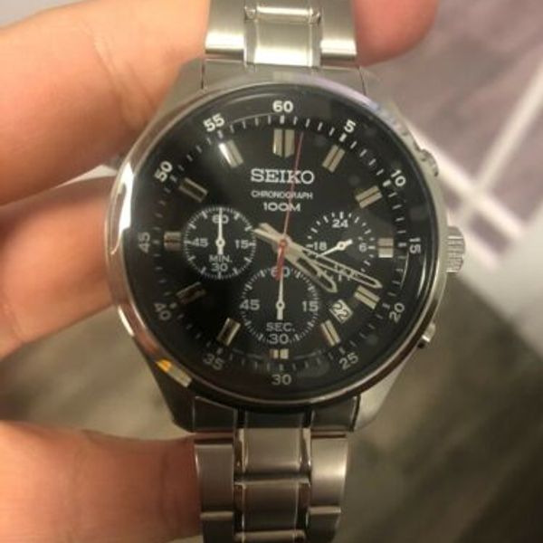 Seiko Mens 43mm Stainless Steel Bracelet Quartz Watch SKS587 CAL 4T53 4T53-0800  | WatchCharts