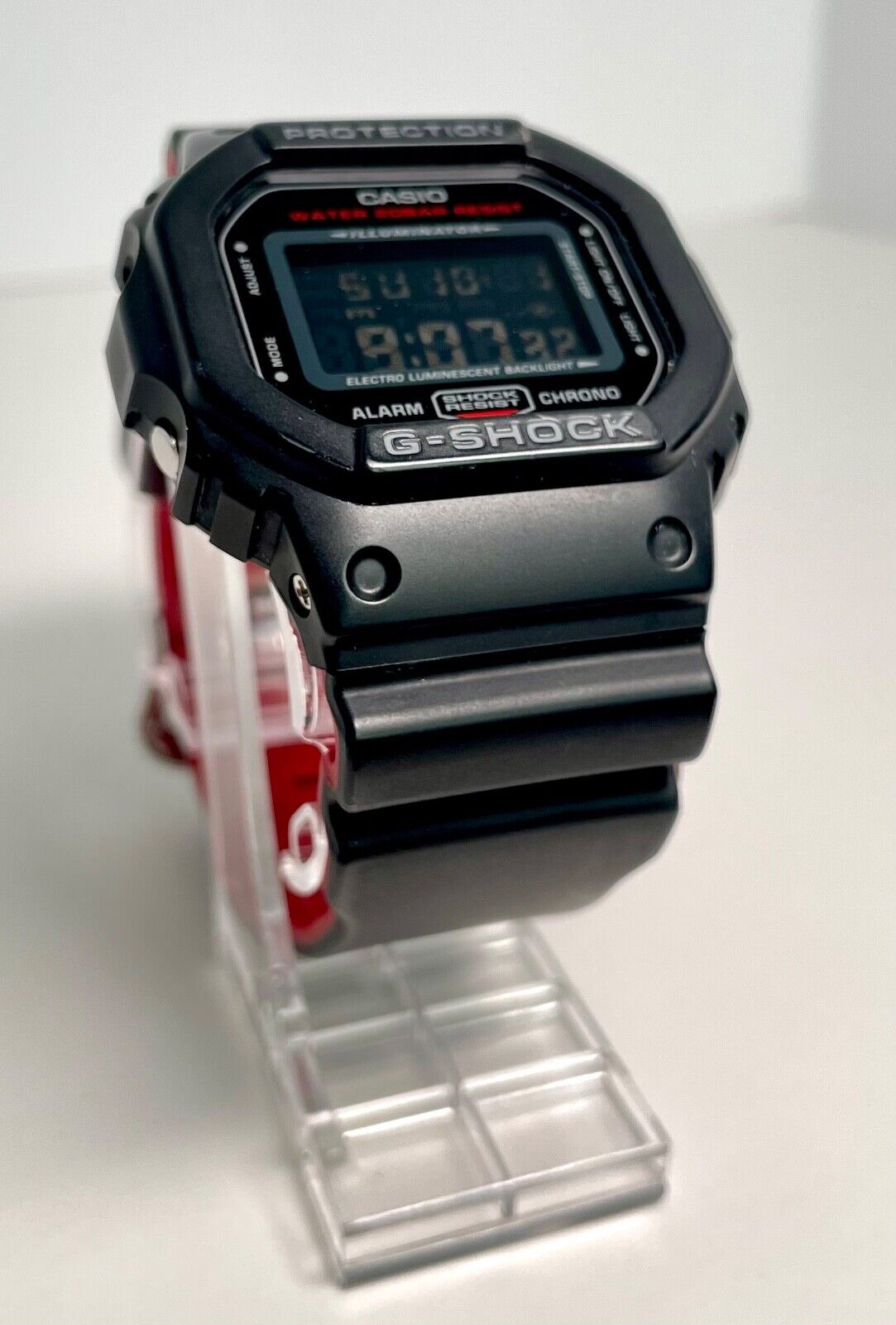 Casio G Shock DW 5600HR 1CR Men s Digital Watch Black X Red Heritage WatchCharts Marketplace