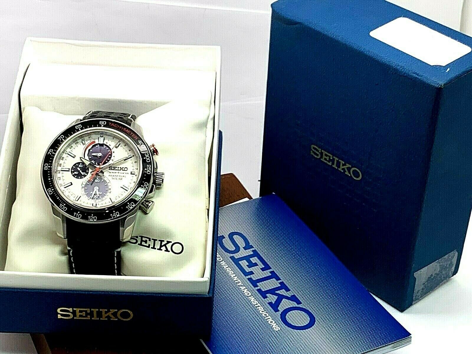 Seiko sportura solar chronograph perpetual deals