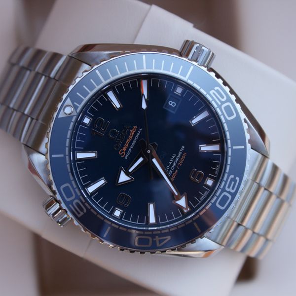 FS: Omega Seamaster Planet Ocean Liquid Metal 8900 Blue 43.5mm Boxes ...