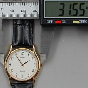 Exc+5] Vintage Seiko Dolce 7741-6030 White Dial Men's Quartz