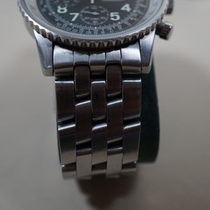 BULOVA Chronograph BVS201 腕時計 ベルト破損　ジャンク WTS] Bulova BVS201 Rare Quartz Chronograph Navitimer Style
