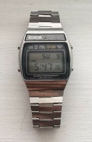 Vintage Seiko A359 5010 Digital Chronograph Watch New Battery