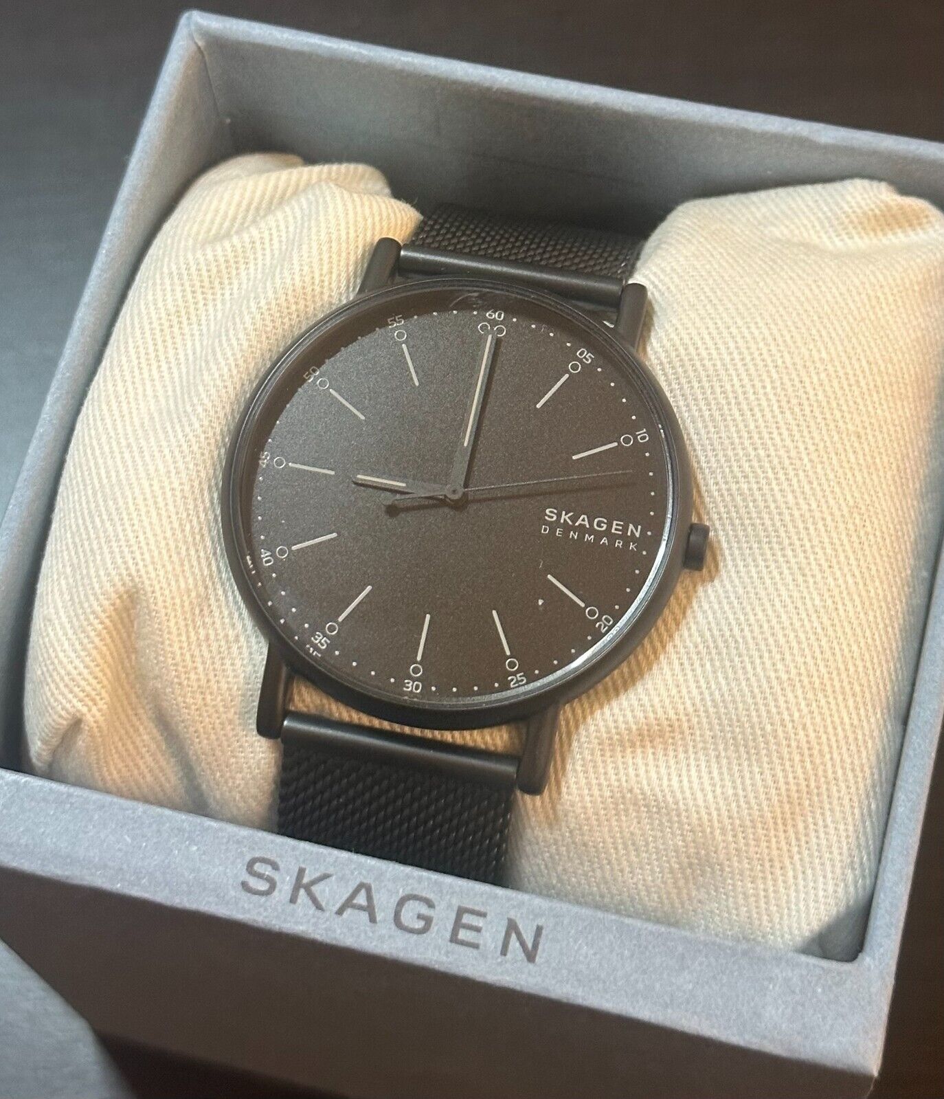 Skagen Men's Signatur Quartz Analog BLack Mesh Stainless Steel