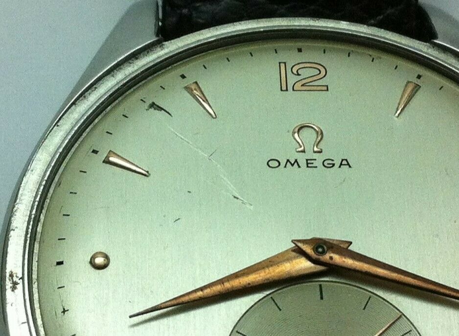 RARE 1948 S/S Omega Manual Wind Caliber 265 Sub-Dial Jumbo Case