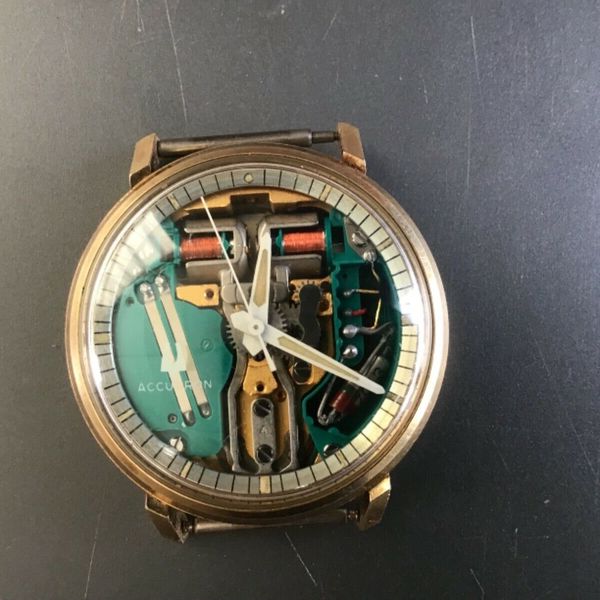 Aiguilles Blanches Et Orange Pour Montre Bulova Accutron Spaceview 214 - Pièce D'occasion