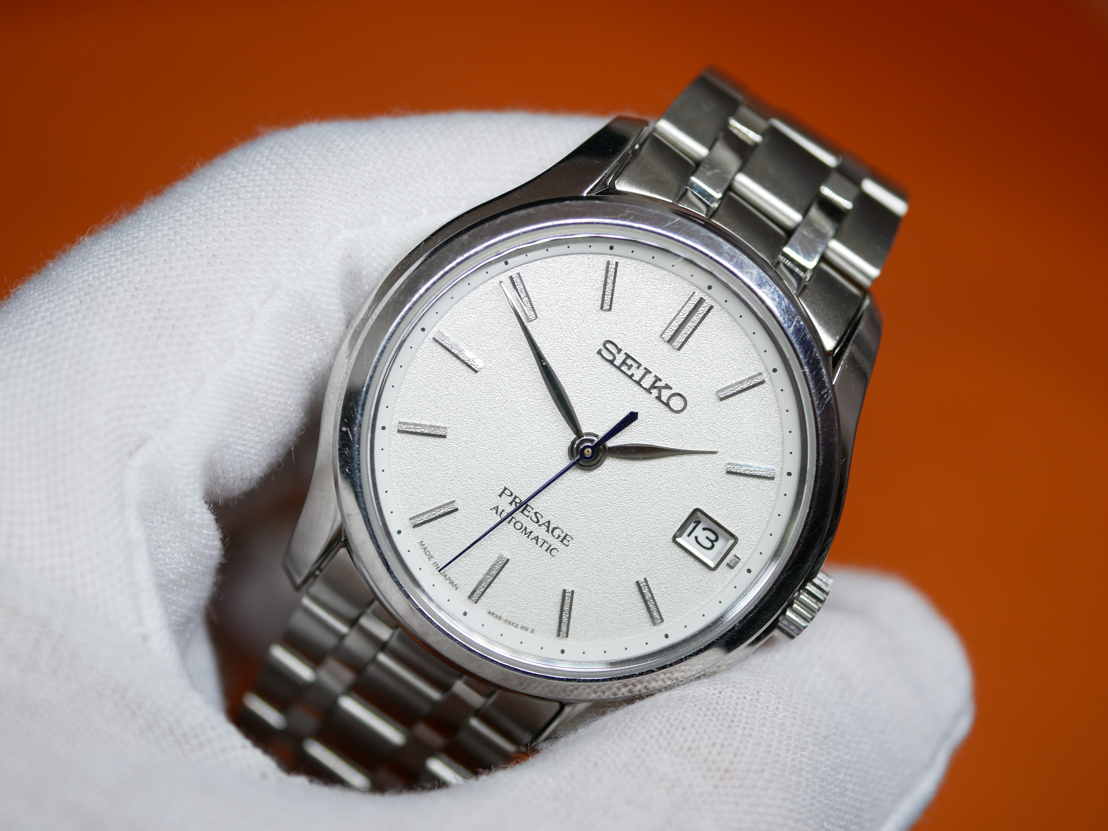 100％本物 WTS] 38mm Dial Textured White 'Snowflake' Presage Seiko トップス