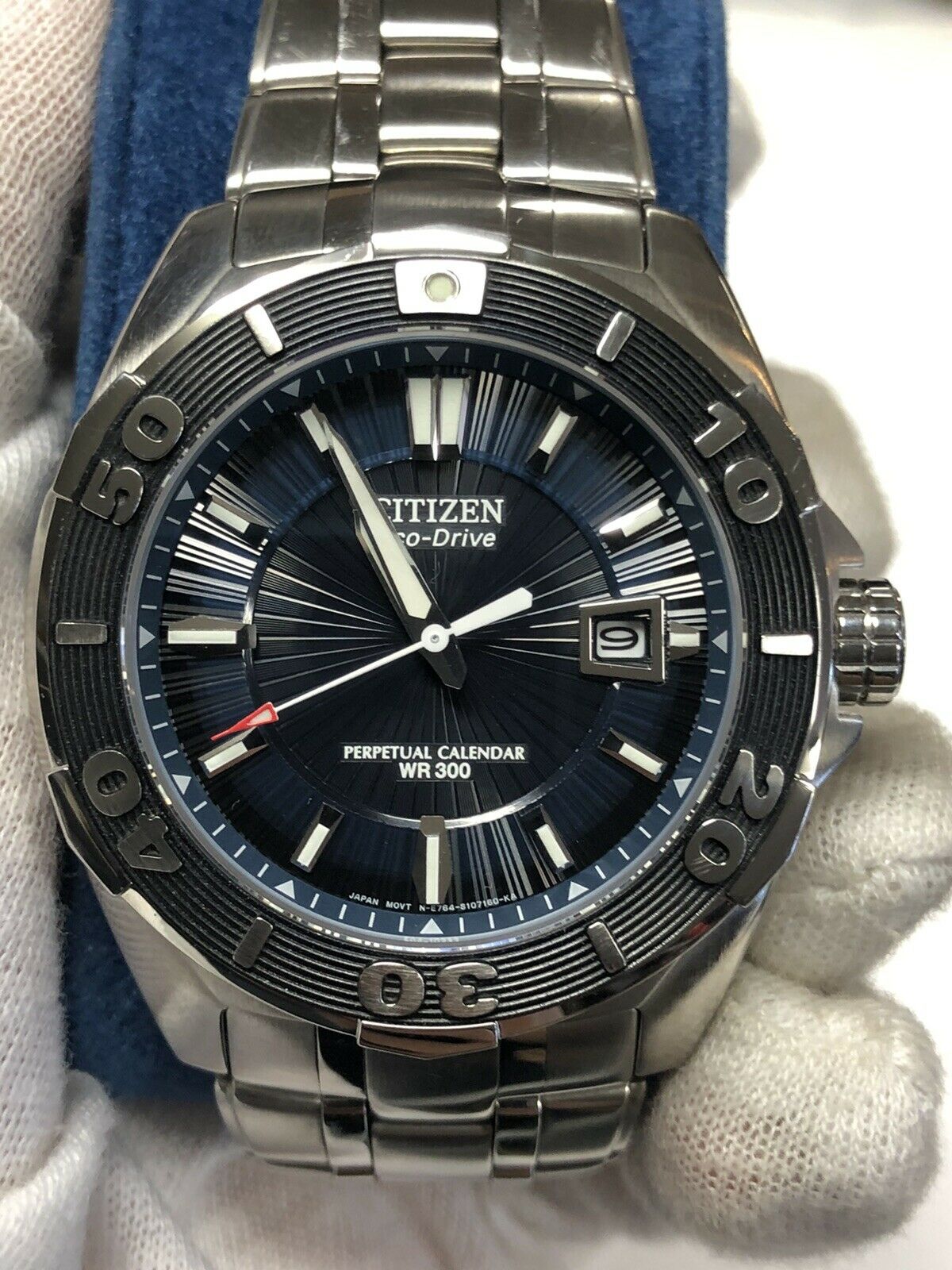 Citizen Eco-Drive Signature Courageous BL1258-53L Blue Dial Watch 