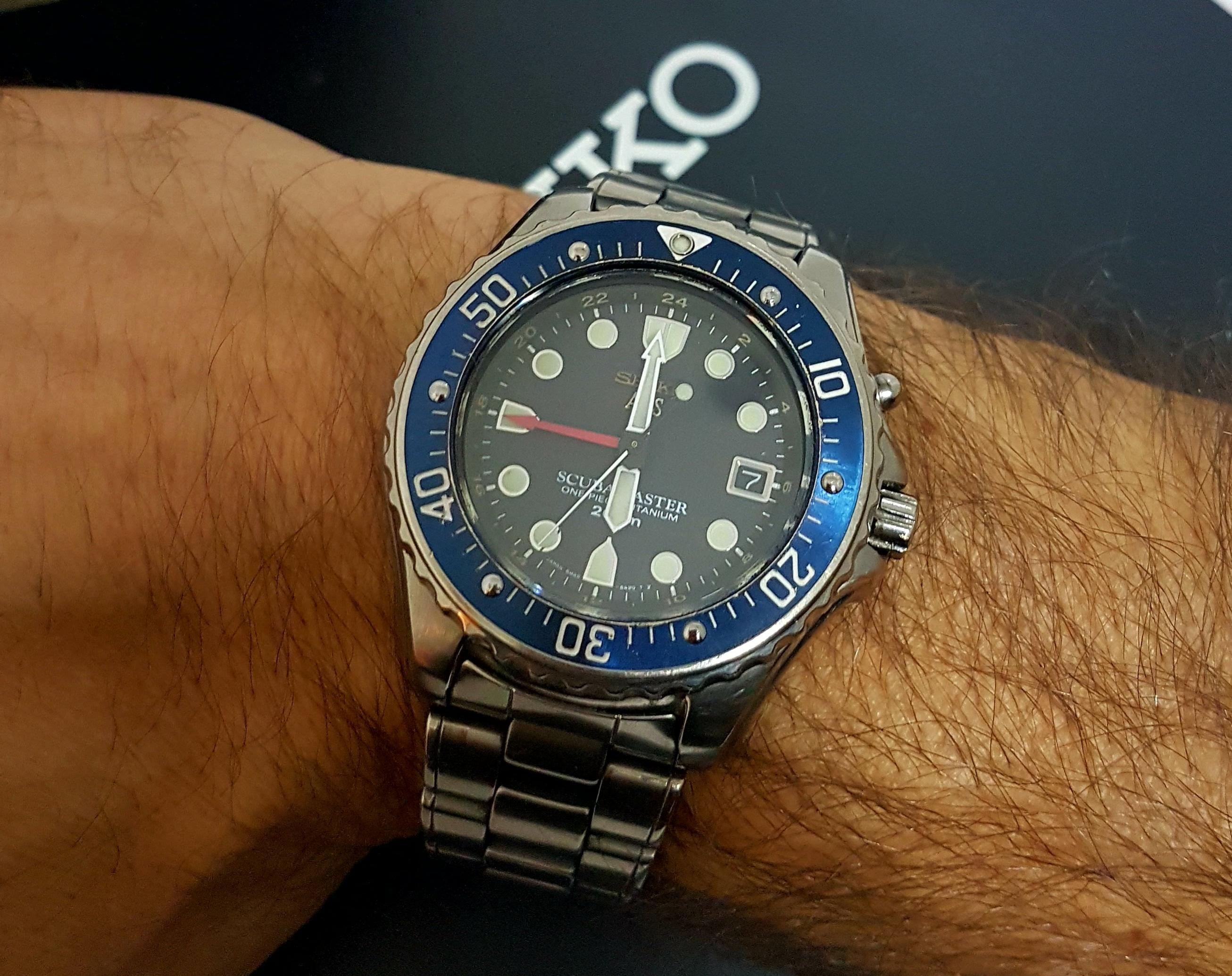 FS:SEIKO SBCW003 Scubamaster AGS One Piece Titanium Diver 5M45-6A30 |  WatchCharts Marketplace