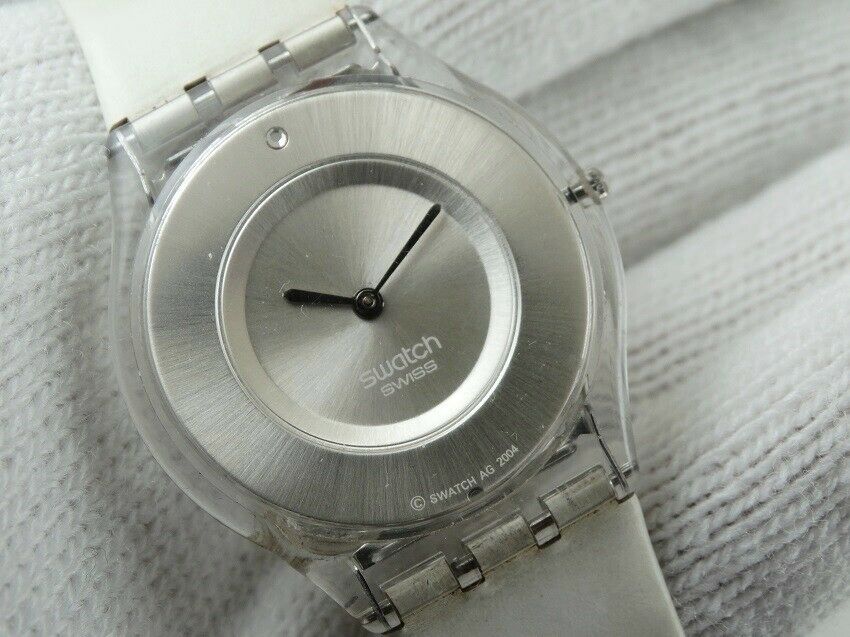 Watch swatch swiss AG 2002 silver band with stones fashion