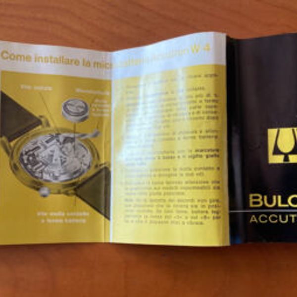 Bulova Accutron Box Vintage complete support and instructions for Inst