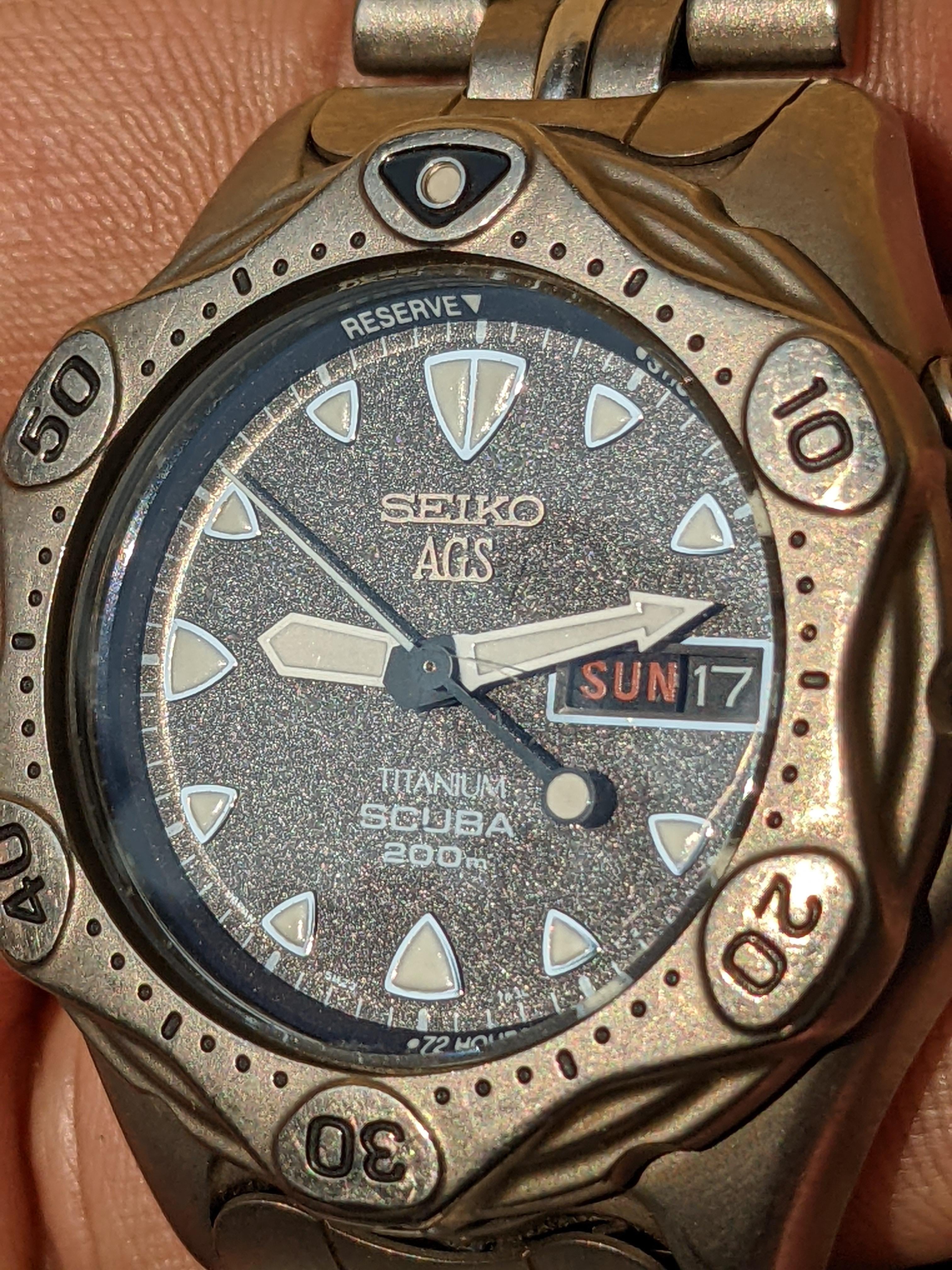 Seiko ags titanium online scuba 200m