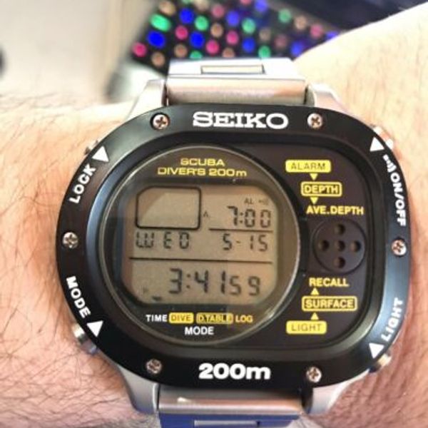 1990 Vintage Seiko Scuba Master Watch M726-5A00 Near Perfect