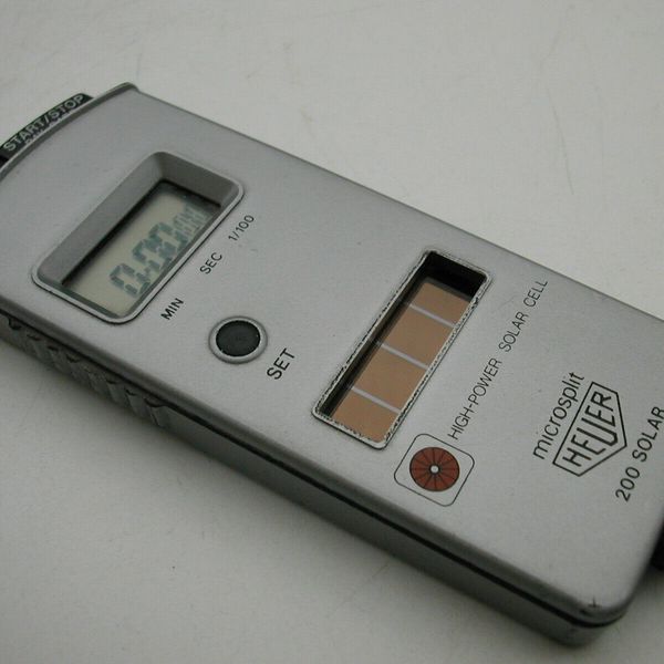 Tag HEUER early 80'S MICROSPLIT 200s Rare SOLAR STOPWATCH