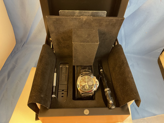 FS Rare Panerai PAM162 F Chrono 44mm Pre Daylight Complete. New