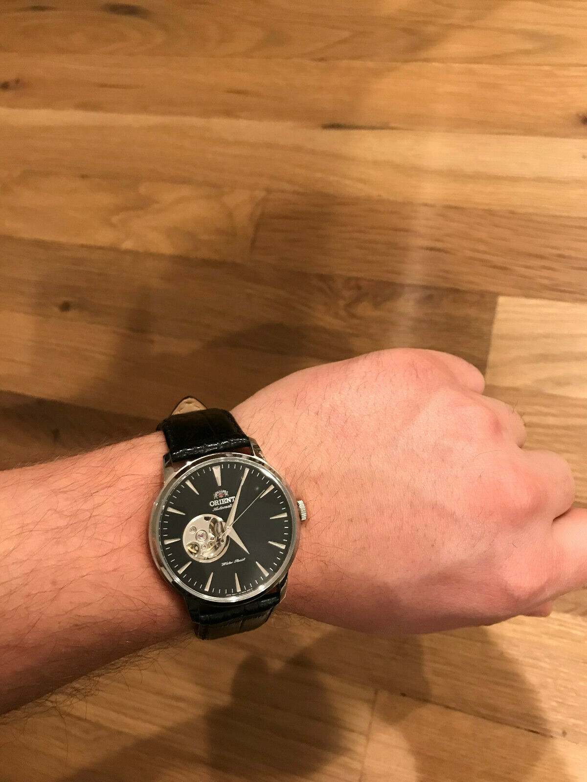 orient bambino open heart black