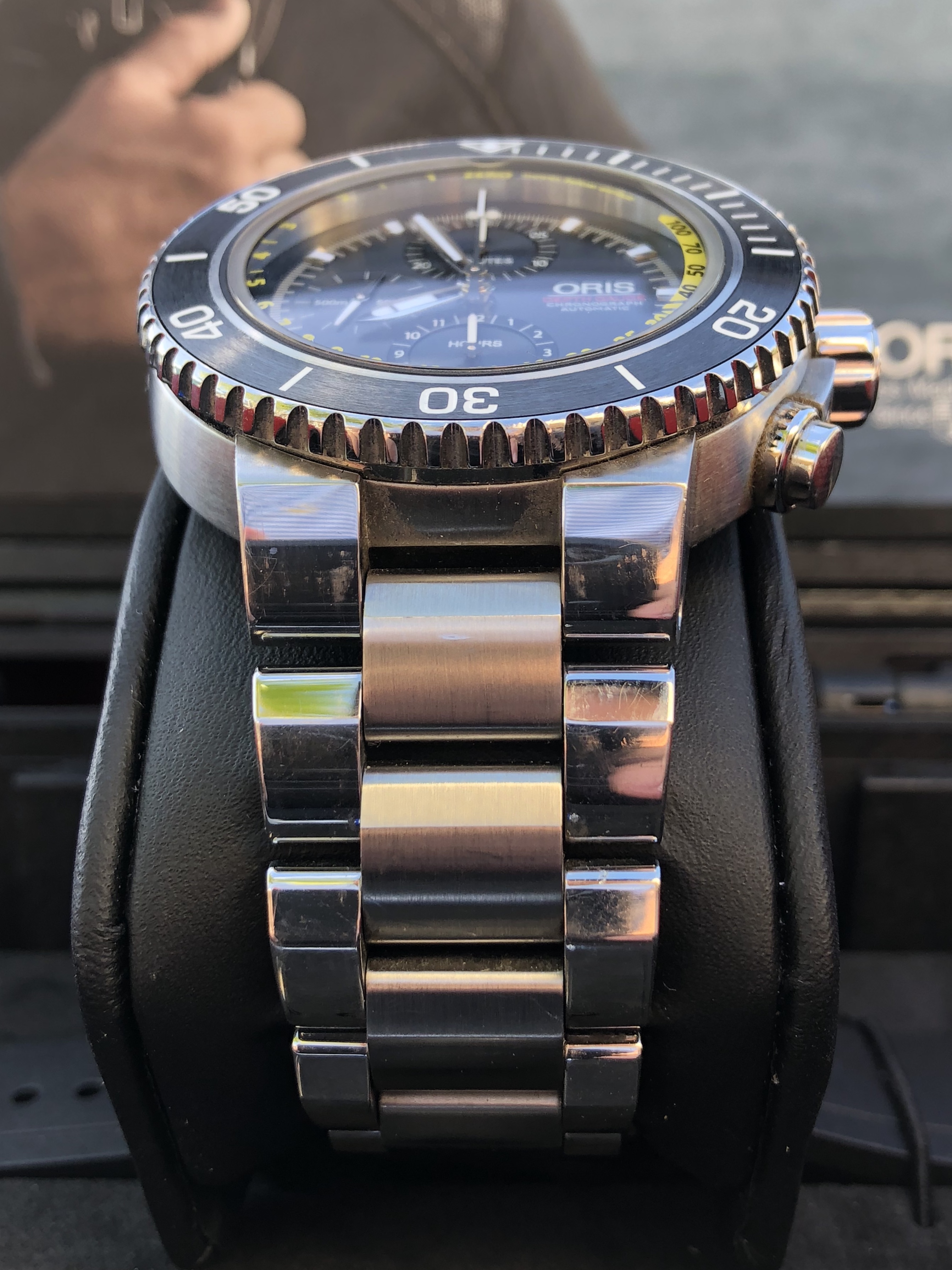 FS Oris Aquis Depth Gauge Chronograph Ref 774 Stainless Steel