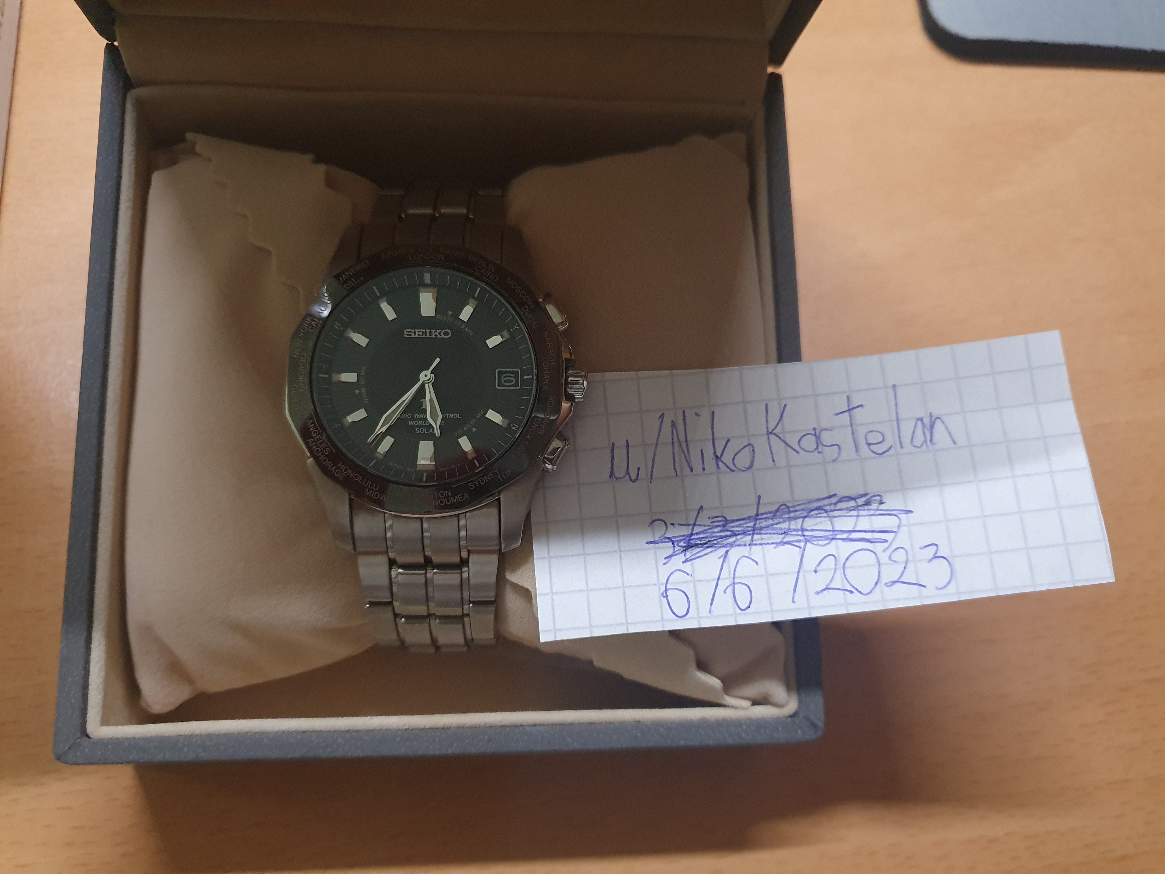 [WTS] Seiko Brightz SAGZ007 Titanium Solar Radio Controlled World Timer ...