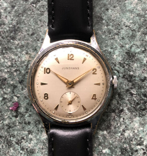 Vintage 1950s JUNGHANS J93 Manual Wind Steel Cased Watch Fully