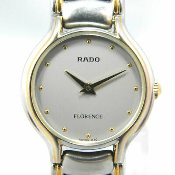 RADO FLORENCE 322.3747.4 WOMEN'S SILVER GOLD VINTAGE WATCH SWISS