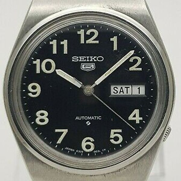 Vintage Seiko 5 Japan Automatic 17J Cal 6309 Military Style Men's Wrist  Watch | WatchCharts