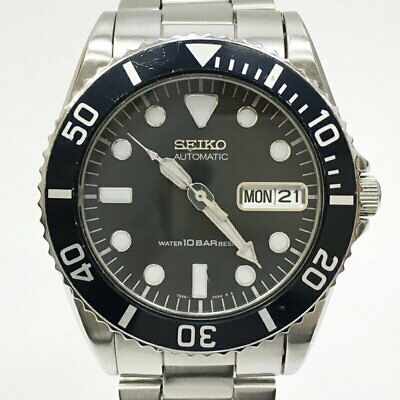 SEIKO 7S28 0050 Diver Watch Analog Automatic Black Dial Used