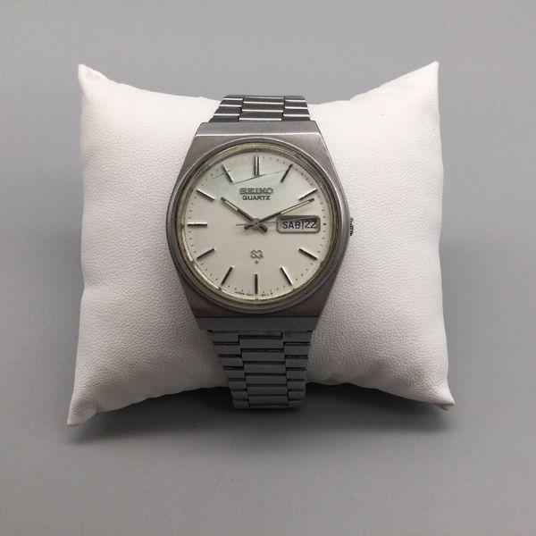Montre Vintage Seiko SQ 7546-8050 Des Années 70 - Mouvement Quartz - Affichage Jour/date - Occasion En Très Bon état
