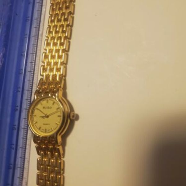 Suizo Quartz Japan 18K Gold Stainless Steel Back Watch  display picture 1