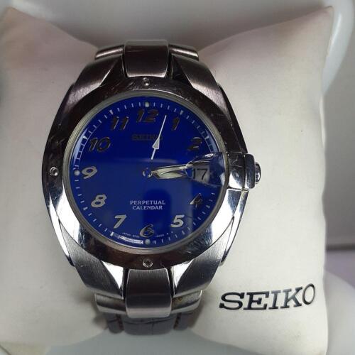Seiko Perpetual Calendar Quartz 8F32-0020 Date Men's Watch wl60006