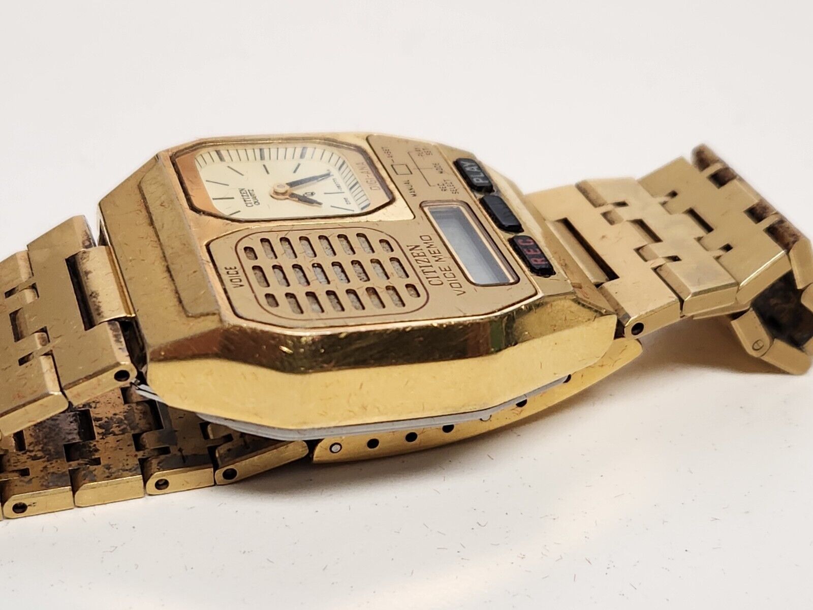VINTAGE CITIZEN ANA DIGI VOICE MEMO WATCH C010 MADE IN JAPAN