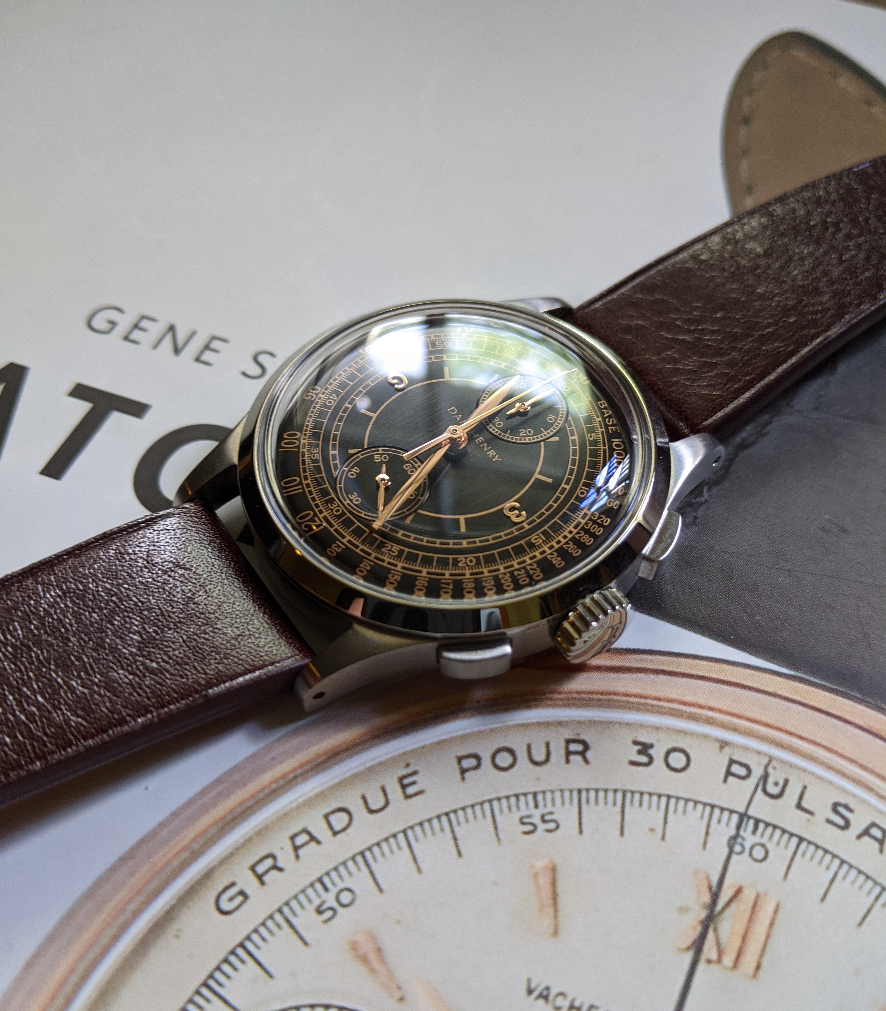 Dan Henry 1937 Dress Chronograph Instructions Seiko VK61 43 OFF