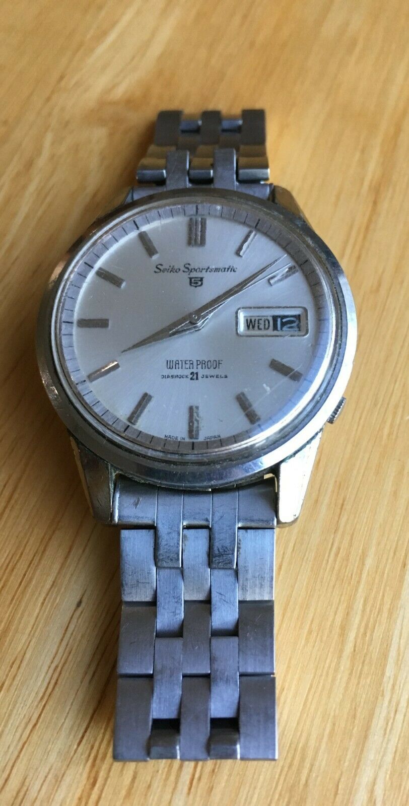 Vintage SEIKO SPORTSMATIC 5 6619-7980 21 Jewels Waterproof