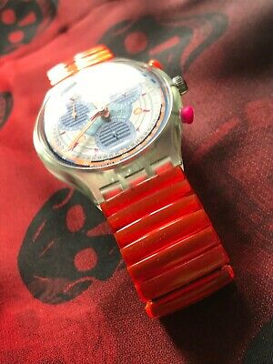 Wristwatch Original SWATCH Chrono INSPYRAL (SCG102/103)-orange-TOP