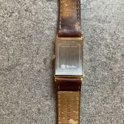 Hamilton 6160 Registered Edition 7 Jewels Quartz Movt Tank