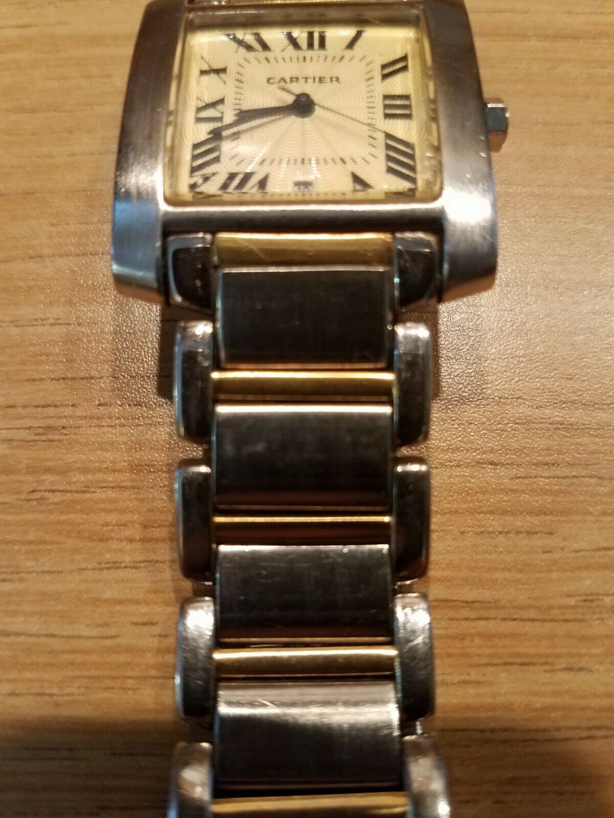 Cartier Tank Vintage Wristwatch Gold SS Quartz Paris 20 61323