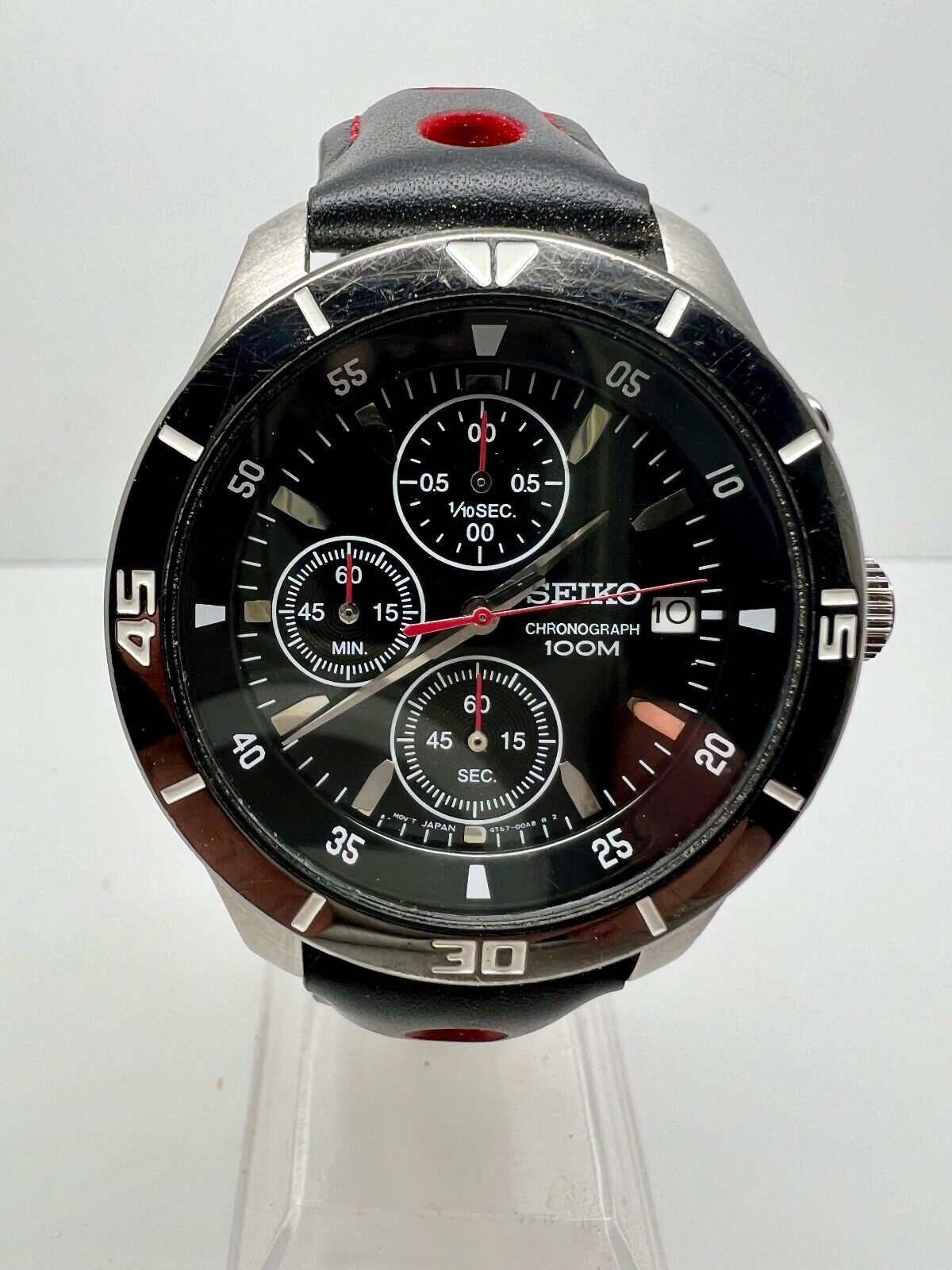 Seiko 4T57-00A0 Quartz Chronograph Watch Serviced New Battery New 