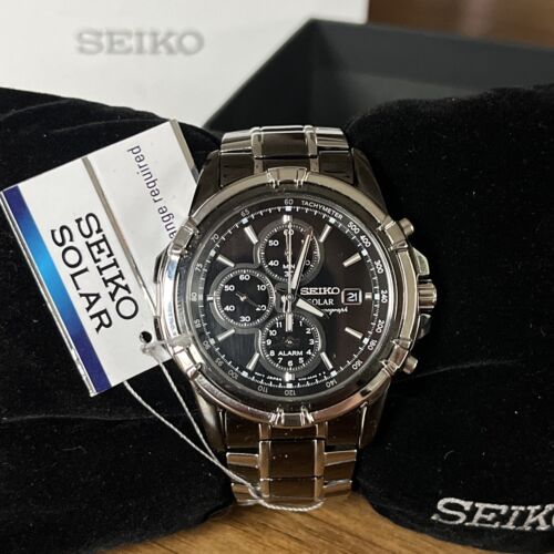 Seiko Men s Two Tone Stainless Steel Solar Chronograph Watch SSC143 MSRP 425 WatchCharts Marketplace