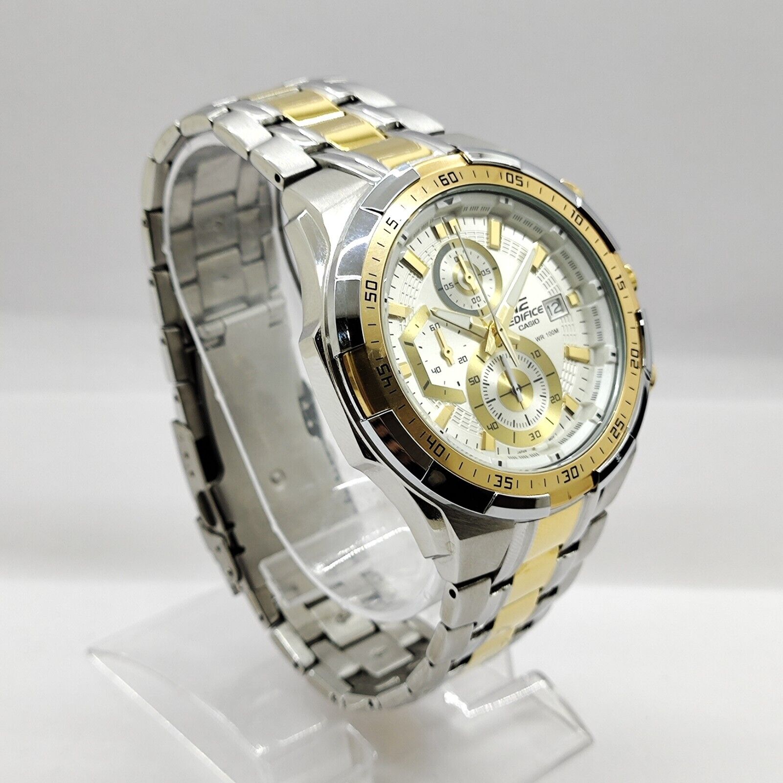 Casio Edifice Chronograph EFR-539SG-7AV Silver & Gold Tone Quartz 