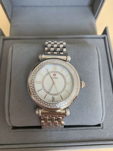 2395 NWT MICHELE Caber Diamond Bracelet Watch 35mm MWW16E000008