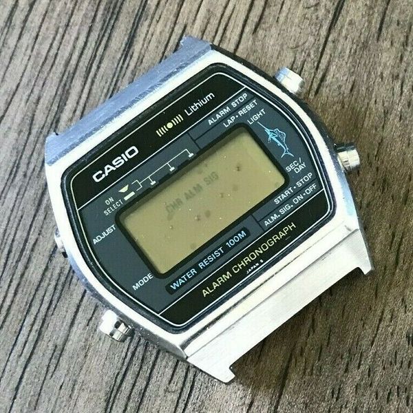 RARE Vintage 1980 Casio W-250 Marlin Digital Diver Watch Mod. 108