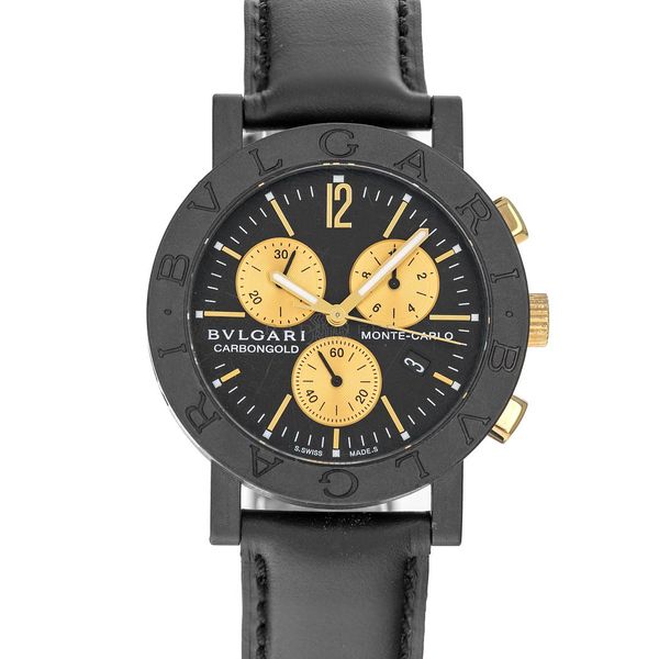 FS- Bvlgari BB38CL Monte Carlo Carbon Gold Chronograph Carbongold ...