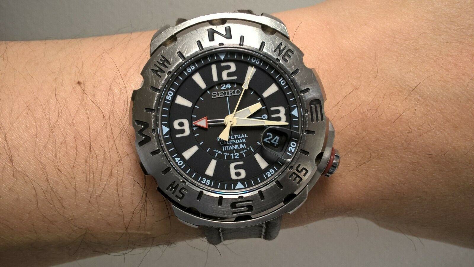 希少廃番品 SEIKO Titanium GMT 20bar 8F56-0070