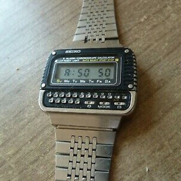 Vintage Seiko lcd calculator watch C439-5000 from 1980 | WatchCharts