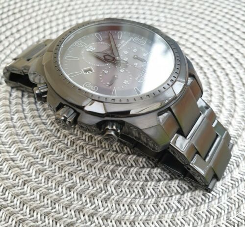 Genuine CITIZEN EcoDrive solar blackout chronograph men's watch