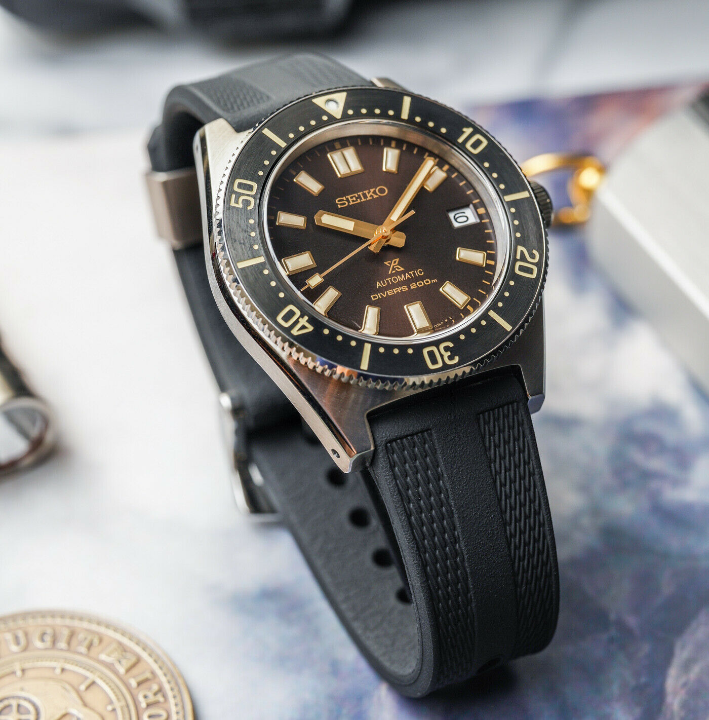 New Seiko Automatic Prospex Divers 200M Black Rubber Strap Men's Watch  SPB147 | WatchCharts