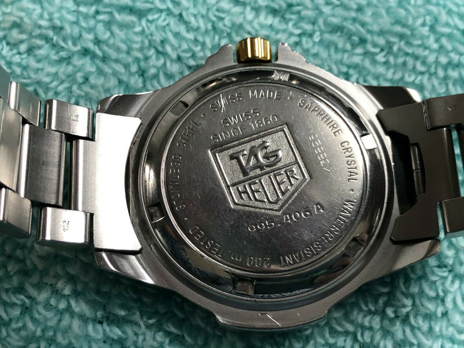 Vintage TAG Heuer Professional 4000 995.406A Stainless Gold