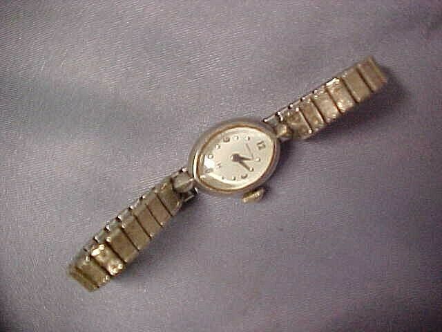 vtg Oval Face HAMILTON lady's watch 10k RGP bezel stainless back