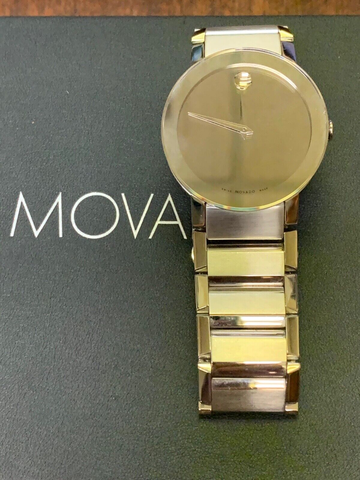 Men s MOVADO Museum Sapphire Mirror Dial 84 G1 4896 Wrist Watch WatchCharts Marketplace